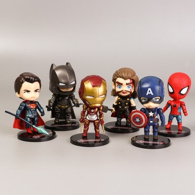 6pcs Avengers Cake Topper Cake Decorating Super Hero Party F