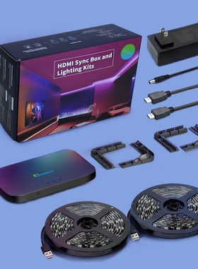 Ambient TV PC background light H-D-M-I Sync box Lighting Kit