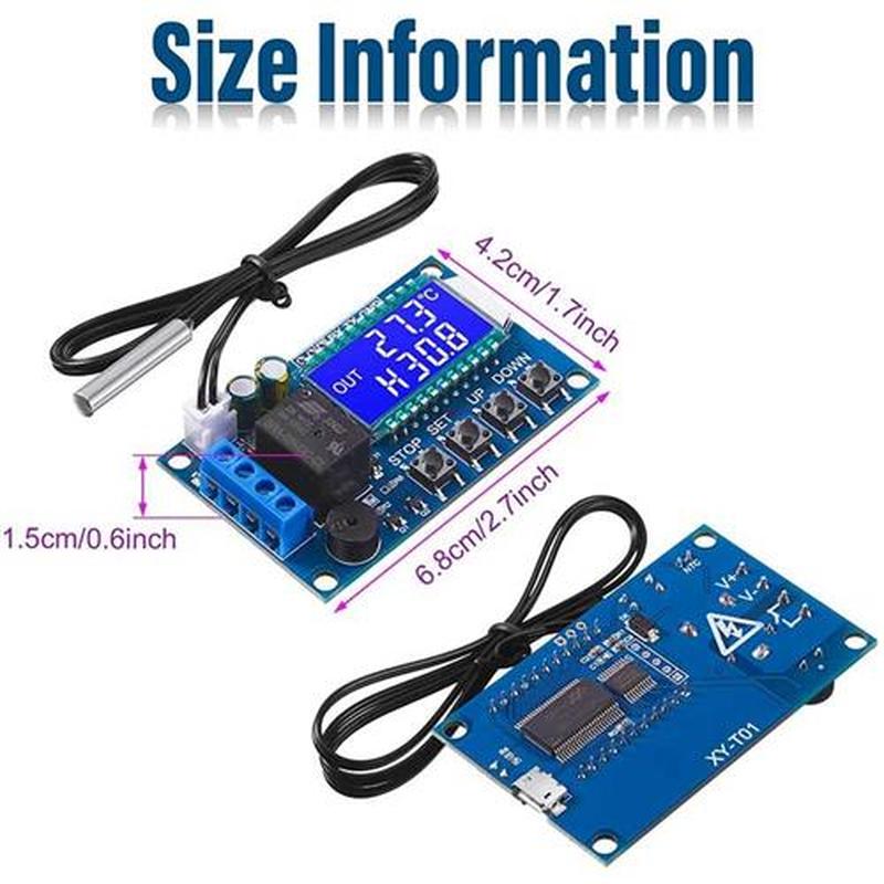 2Pcs XY-T01 Electronic Temperature Controller, Control Modul