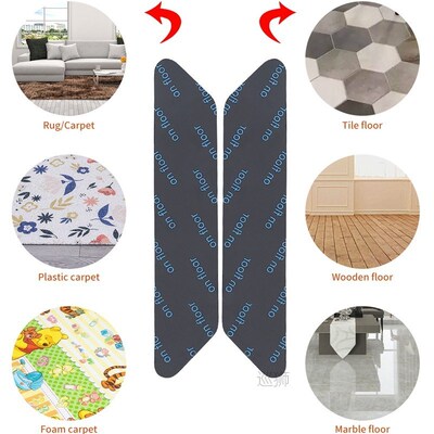 8pcs Carpet anti slip Anti Curling patch Reusable Washable C