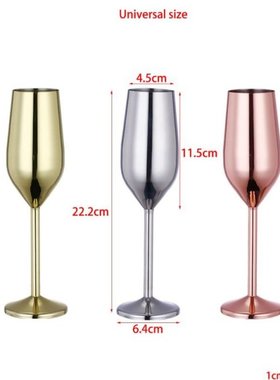 2022 New Stainless Steel Wine Glass Goblets Champagne Goblet