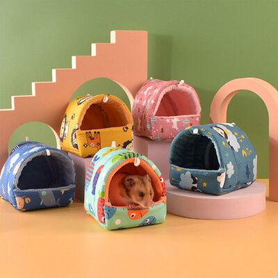 Small Animal Hamster House Warm Soft Beds And Houses Rodent