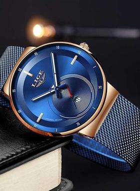 Relogio Masculino LIGE New Design Blue Quartz Watch Mens Wa