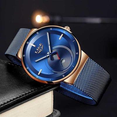 Relogio Masculino LIGE New Design Blue Quartz Watch Mens Wa