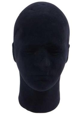 Polystyrene Black Foam Men Model Mannequin Head Dummy Stand