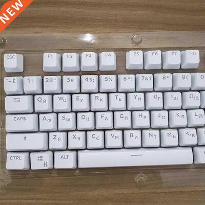 2020 New 104 Keycaps Russian Translucent Backlight Keycaps F