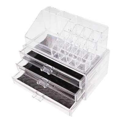 Makeup Cosmetics Transparent 3 Drawers Storage Box /