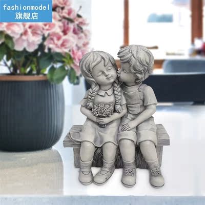 Character Vase Modern Statues Home Living Room Resin Boys Gi