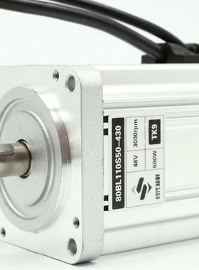 Brushless DC Motor 48V 500W 3000rpm Square Flange 80 mm Body