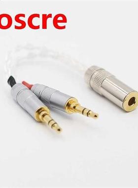 Hight Quality Silver plated 2x 3.5mm Male to 4.4mm Balanced