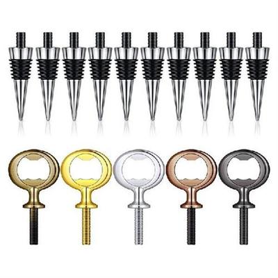 10Pcs Wine Stopper And 5Pcs Blank Stainless Steel Bottle