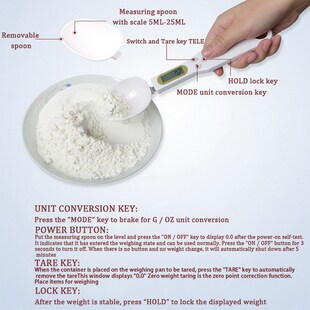 *Kitchen Food Scale High Precision Weighing Spoon for Portio