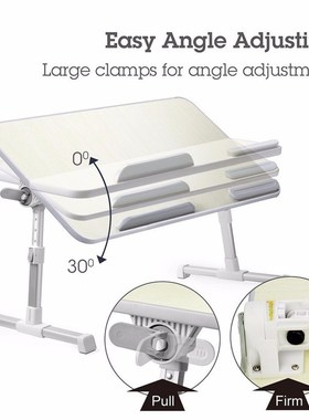 Adjustable Laptop Bed Table Free Lift Portable Lapdesk Stand
