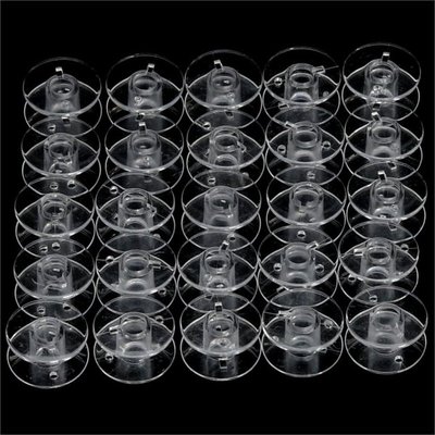 10pcs/lot Sewing Accessories Plastic Empty Bobbins Transpare