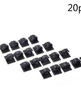 20pcs/lot Black Adhesive Car Cable Clips Cable Winder Drop