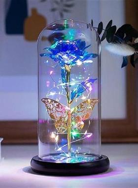 2023 LED Enchanted Galaxy Rose Eternal 24K Gold Foil Flower