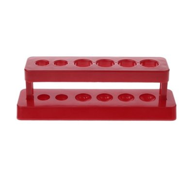 1pcTest Tube Holder 6 Hole Plastic Rack Red Stand Burette St