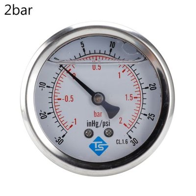 Compound Pressure Vacuum Gauge Glycerine Filled 68mm -1~0/1/