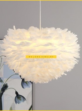 Nordic Feather Pendant Lamp Creative Fairy Hanging Lamp Goos