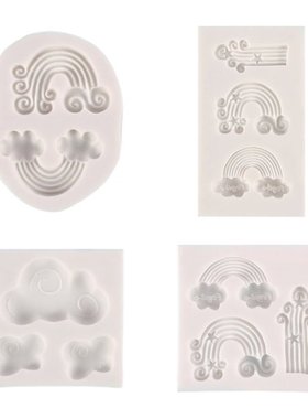 2022 New 3D Cake Decor Pastry Baking Mold Rainbow and Cloud