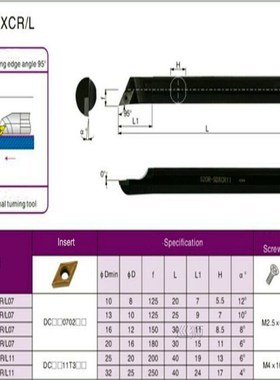 CNC Lathe Turning Tool Holder Cutting Bar Internal S08K-SDXC