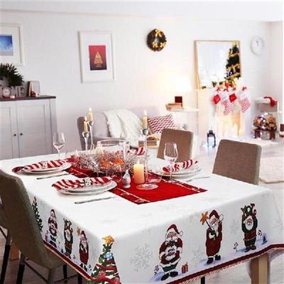 BESTONZON 84 x 60in Christmas Tablecloth Decorative Table