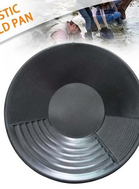 Black Plastic Gold Pan Basin Nugget Mining Dredging Prospect
