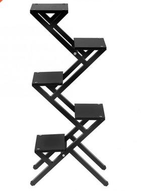 5 Tiers Steel Wood Z Shape Flower Pot Stand Plant Display Sh