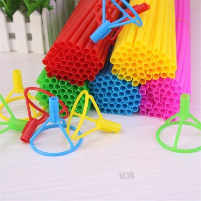 50 Sets 40cm Foil Balloon Stick Colorful PVC Rods Supplies B