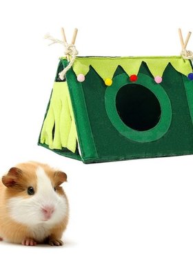Corner Hideout Green Tent House for Hamster Hedgehogs Dwarf