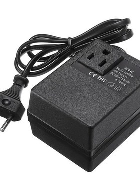1pc Black AC Power Adapter 200W Travel Voltage Converter 220