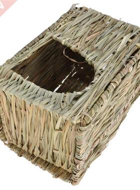 Straw Rabbit Cage Rabbit Straw House Warm for Hamster for Gu