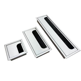 Aluminium Square Rectangle Desk Computer Wire Cable Outlet I