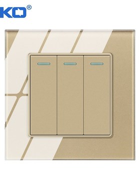 FIKO light switch luxury buttons switches, 3 open double co