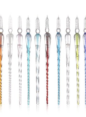 Fashion New 1Pcs Handmade Glass Dip Fountain Pen Vintage Gla