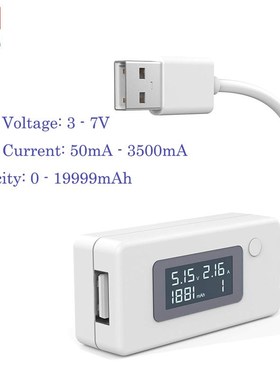 USB Tester 3-7V LCD Micro USB Charger Battery Capacity Volta