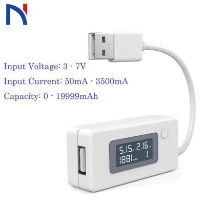 USB Tester 3-7V LCD Micro USB Charger Battery Capacity Volta
