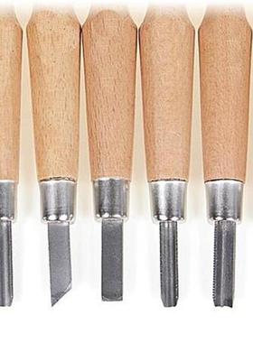6pcs Wood Carving Chisels Knife For Basic Woodcut Working DI