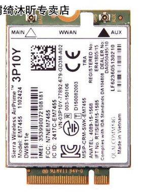 Sierra Wireless Airprime EM7455 DW5811E 3P10Y CAT6 4G Module