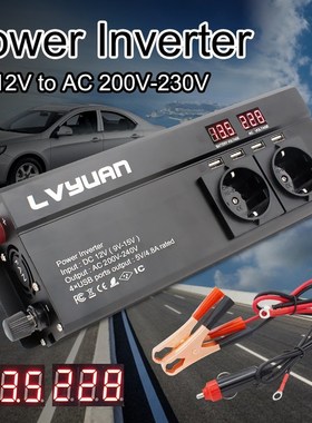 Inversor 12 v 220 v 6000W Power Inverter E   3AC Outlets 4 S