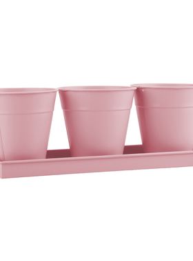 With Tray And Drainage Hole Iron Bucket Tin Garden Balcony