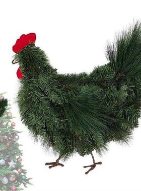Christmas Rooster Wreath Christmas Rooster Shaped Door