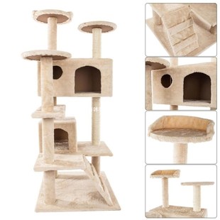 Pet Luxury Furniture Cat Tower 36-80 Inches Pet Cat Tree Tow