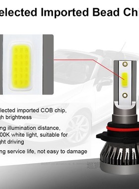 2PCS Car headlight Mini Lamp H7 LED Bulbs H1 LED H8 H11 Head