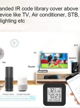IR REMOT CONTROL Tuya Temperature Humidity Sensor Date Displ