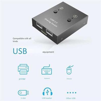 USB Printer Sharer 2 Computers Sharing 2 Printers 2 in 2 Out