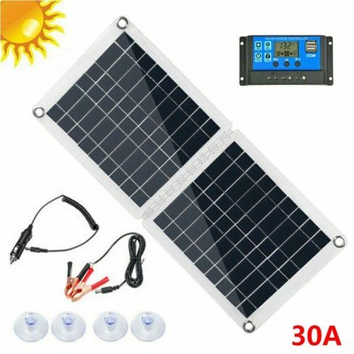 60W Dual SB Folding Solar Panel Kit Mono Caravan Boat Campin