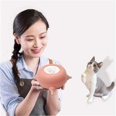 4 Nipples Pet Silicone Feeding Bowl Dog Cat Bubble Milk