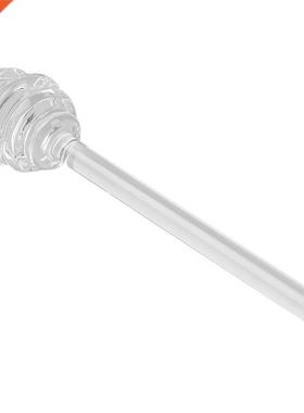 1Pc Honey Spoon Glass Honey Dipper Stick Syrup Dispenser Ser