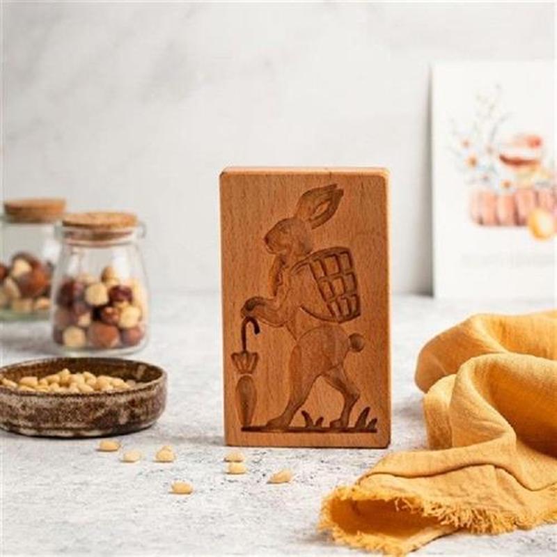 Carved Wooden Cookie Mold DIY Embossing Cookie Cutter Mould